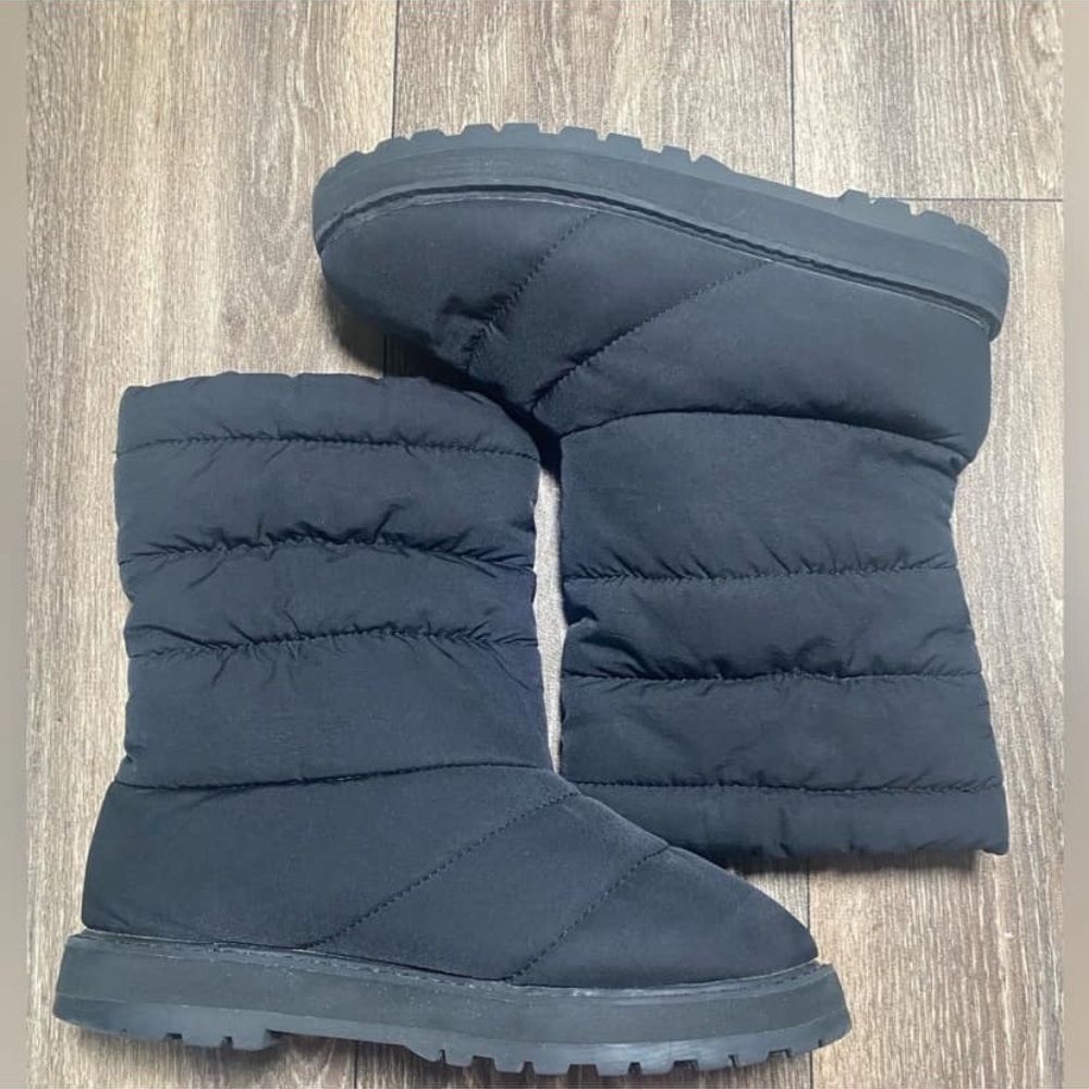 Zara Kids’s Quilted Platform Ankle Boots Sz 4